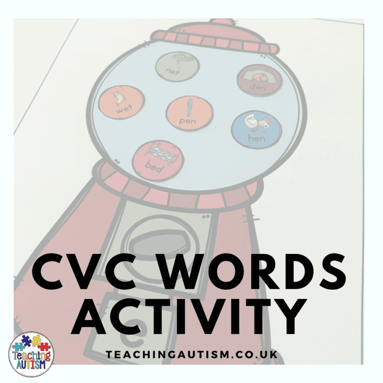 CVC Words for Kindergarten Activity