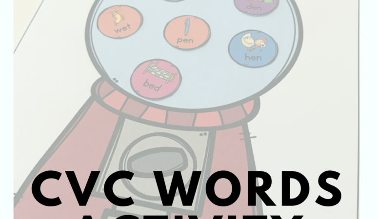 CVC Words for Kindergarten Activity