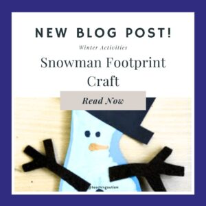 Snowman Footprint Craft for Kids