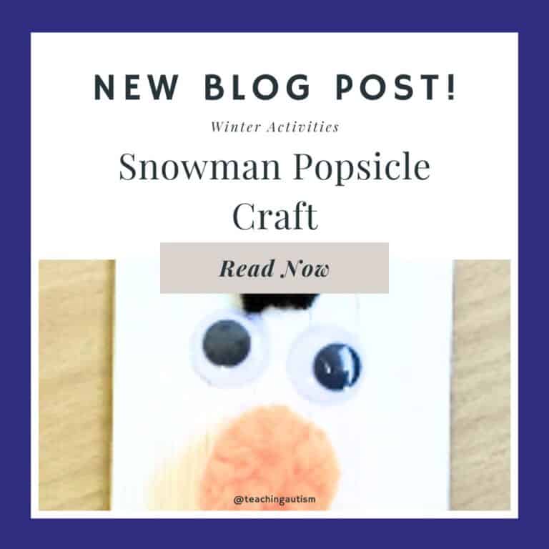 Snowman Popsicle Craft