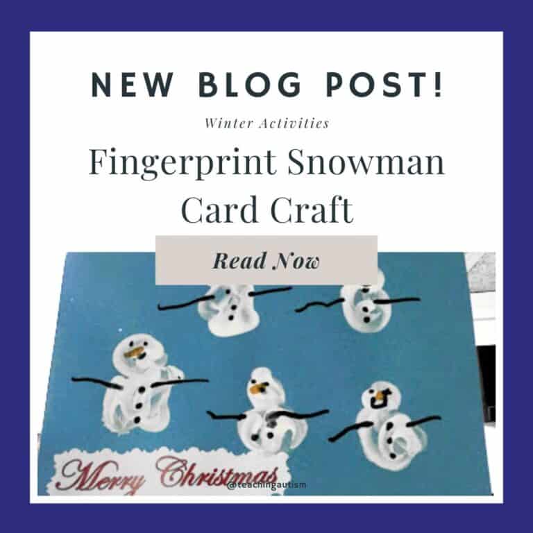 Fingerprint Snowman Card Craft