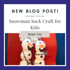 Snowman Sock Craft for Kids