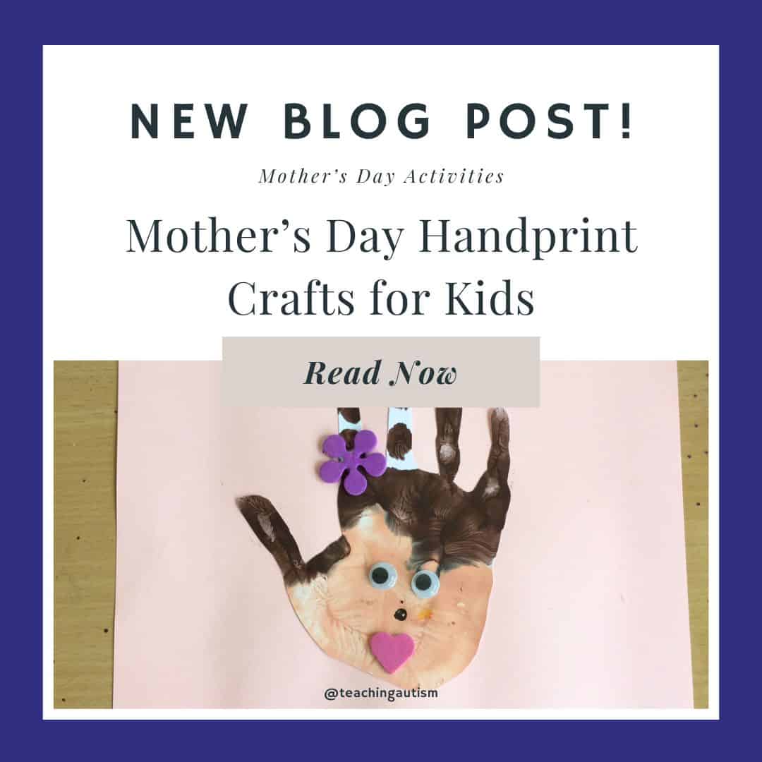 Mother's Day Handprint Craft - Teaching Autism