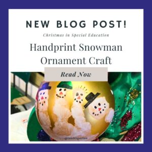 Handprint Snowman Ornament Craft