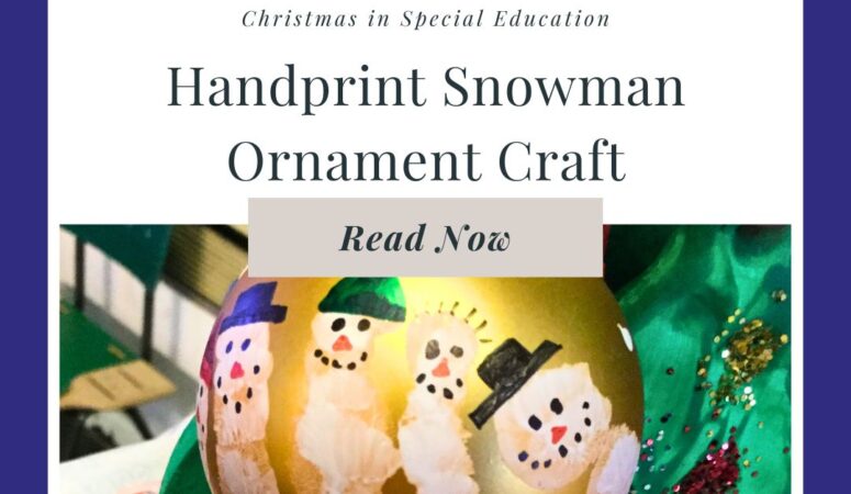 Handprint Snowman Ornament Craft