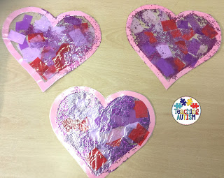 Valentine Crafts: Heart Sun Catchers - Teaching Autism