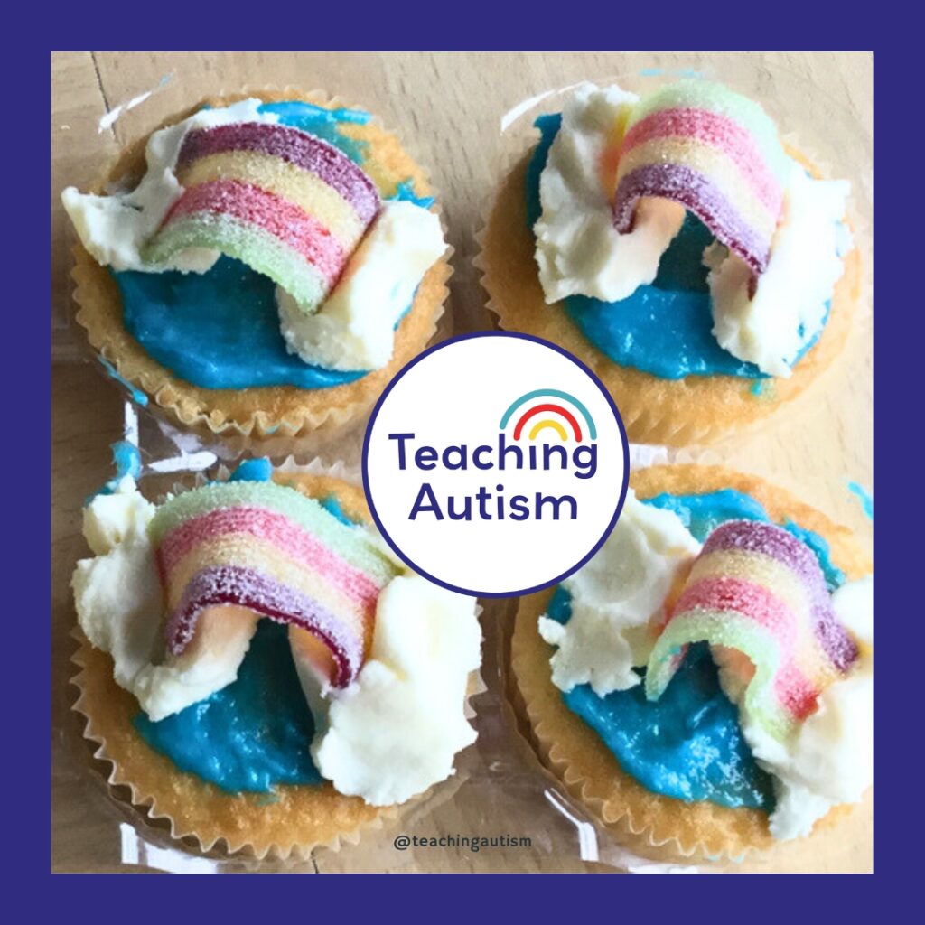 St Patrick's Day Rainbow Cupcakes