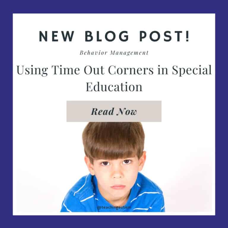 Using Time Out Corners in Special Education