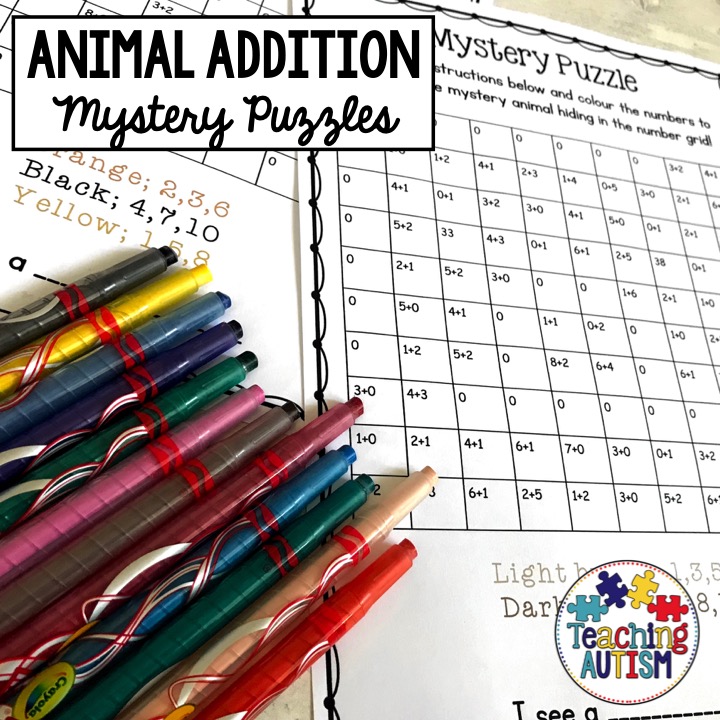 animal-mystery-puzzle-addition-worksheets-teaching-autism