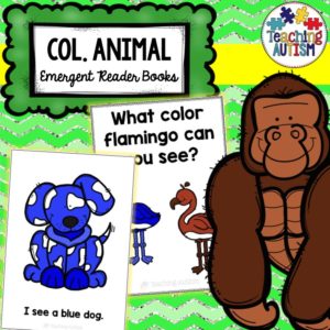 Animal emergent Reader Colour Book