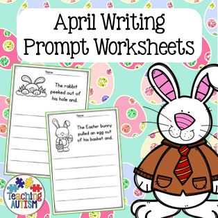 April No Prep Writing Prompt Worksheets - Teaching Autism