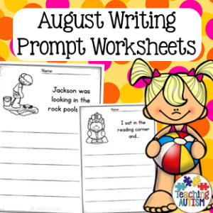 August Writing Prompt Worksheets