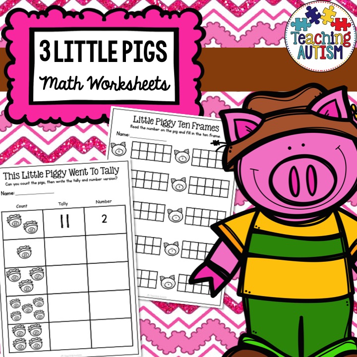 3 Little Pigs Math Worksheets Teaching Autism