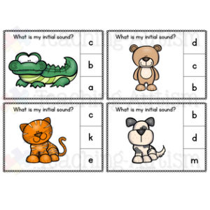 Animal Initial Letter Task Cards