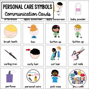 Personal Care Symbol Cards