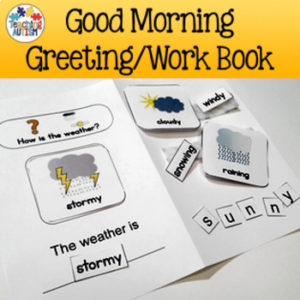 Autism Adapted Morning Work Book