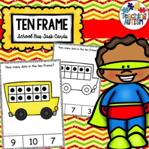 School Bus Ten Frame Task Cards