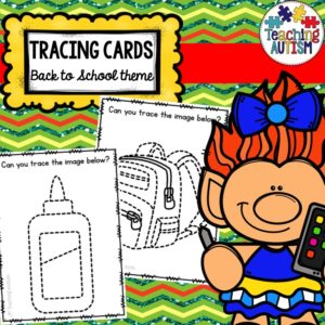 Back to School Tracing Task Cards