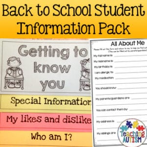 Student Information Book, Back to School