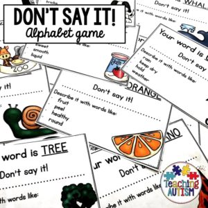 Don't Say It Alphabet Game