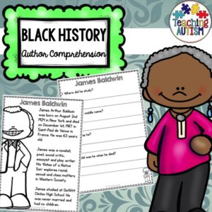 Black History Month Authors Comprehension
