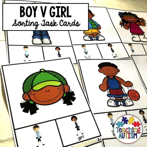 Boy v Girl Sorting Task Cards