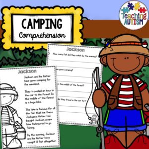 Camping Comprehension WorksheetsCamping Comprehension Worksheets