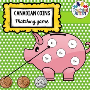 Canadian Coins Piggy Bank Matching