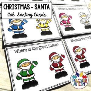 Santa Colour Task Cards