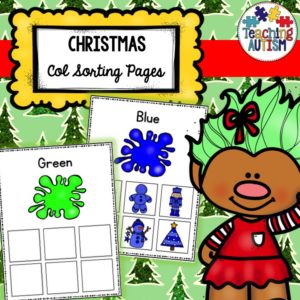 Christmas Colour Sorting Cards