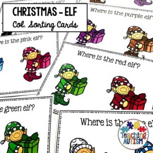 Elf Colour Sorting Task Cards