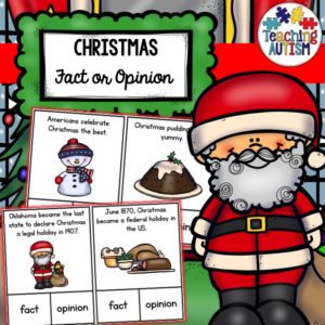 Christmas Fact or Opinion Task Cards