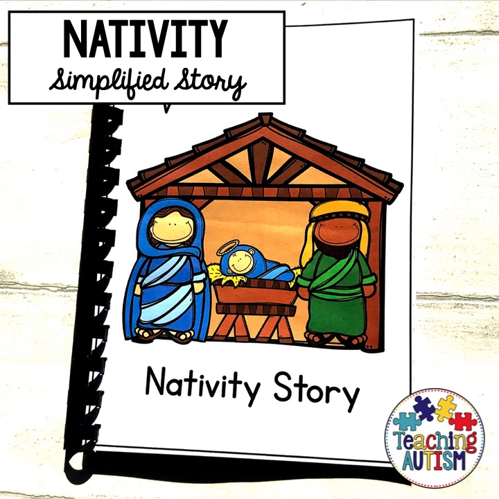 Christmas Nativity Simplified Story, Visual Story - Teaching Autism