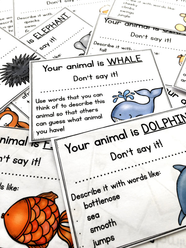 Animal Don't Say It Game