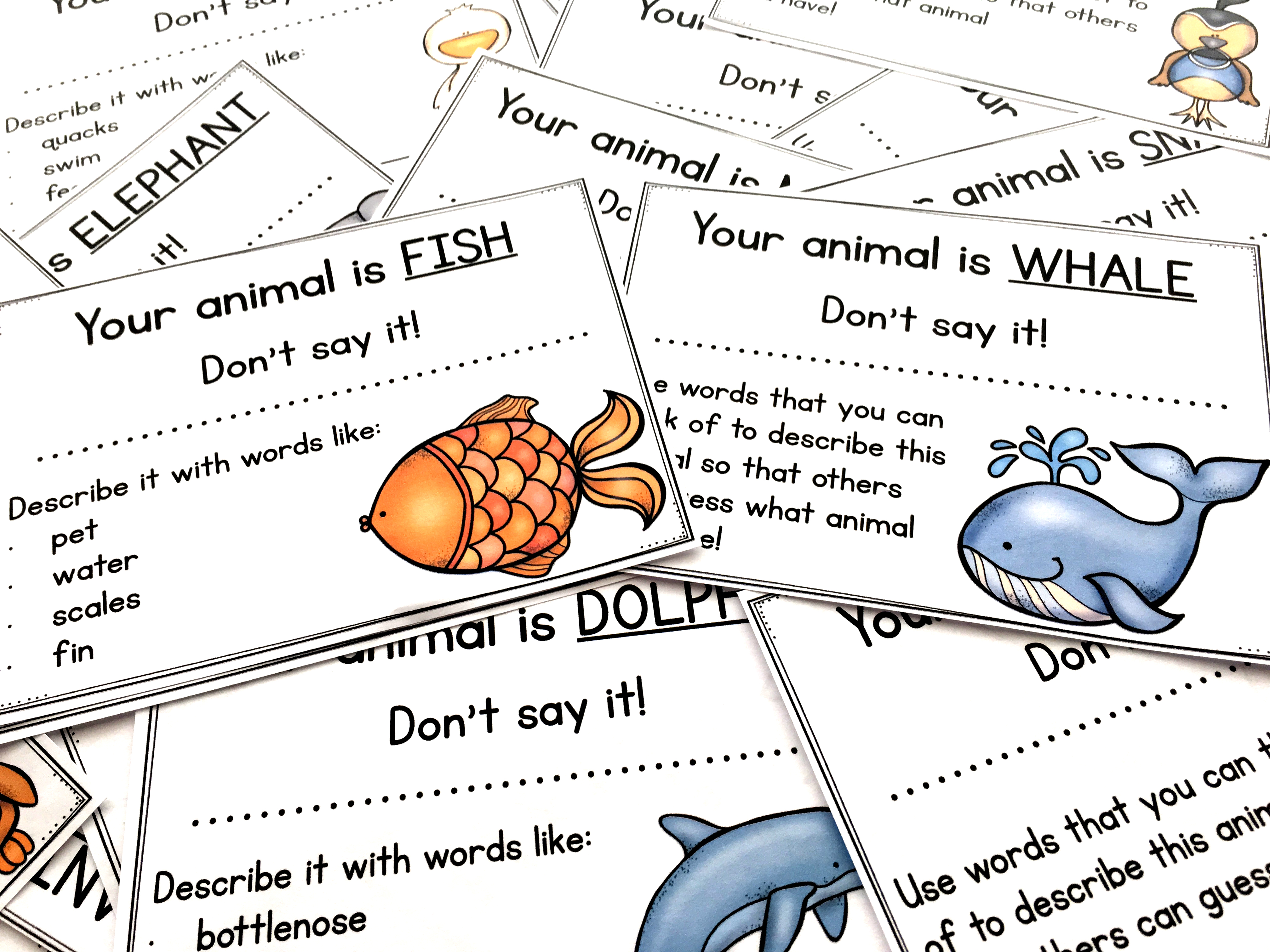 Animal Don't Say It, Ice Breaker Game - Teaching Autism