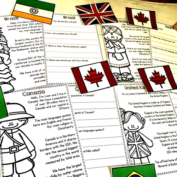 Around the World Comprehension Pack