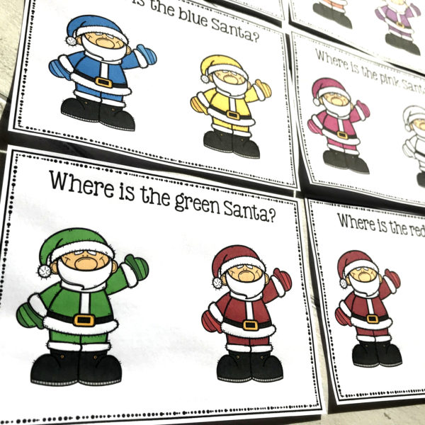 Santa Colour Task Cards