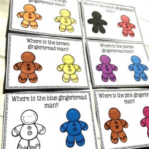 Gingerbread Men Colour Task Cards