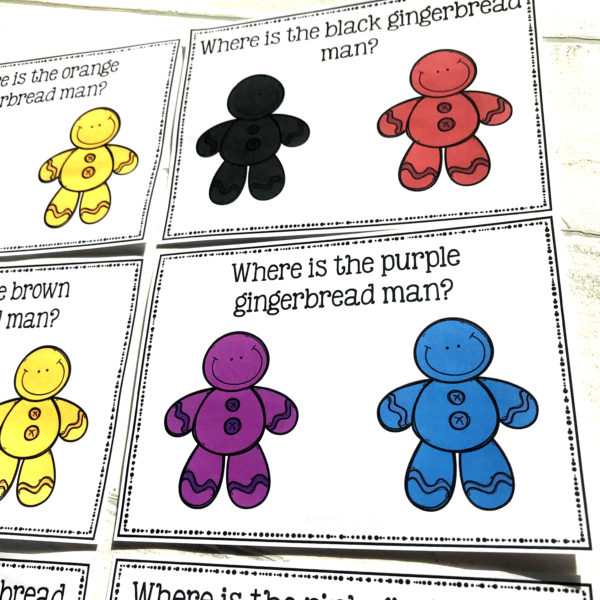 Gingerbread Men Colour Task Cards