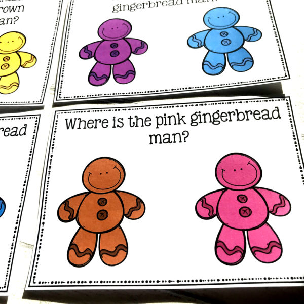 Gingerbread Men Colour Task Cards