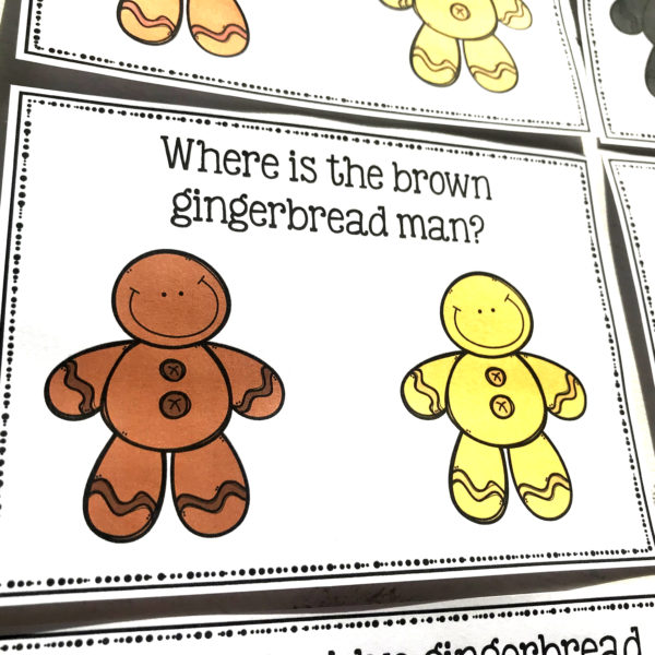 Gingerbread Men Colour Task Cards