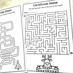 Christmas Maze Worksheets