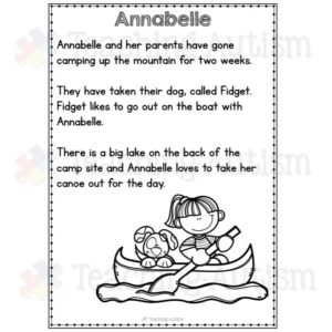 Camping Comprehension Worksheets