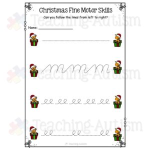 Christmas Fine Motor Worksheets