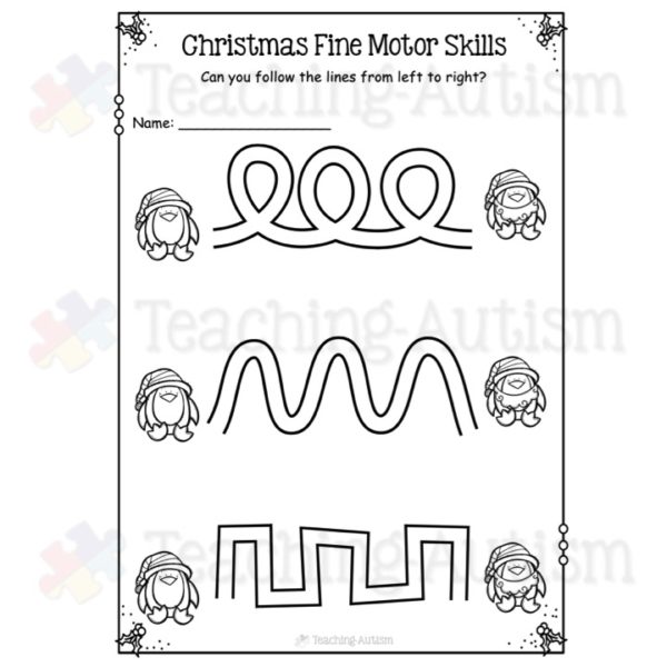 Christmas Fine Motor Worksheets