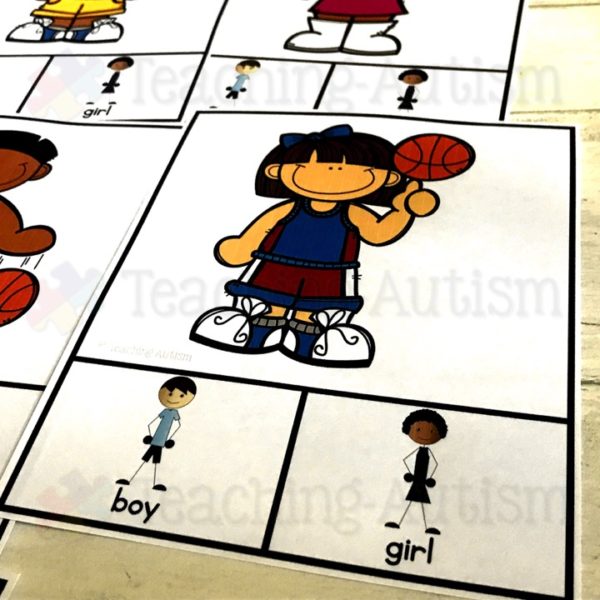 Boy v Girl Sorting Task Cards