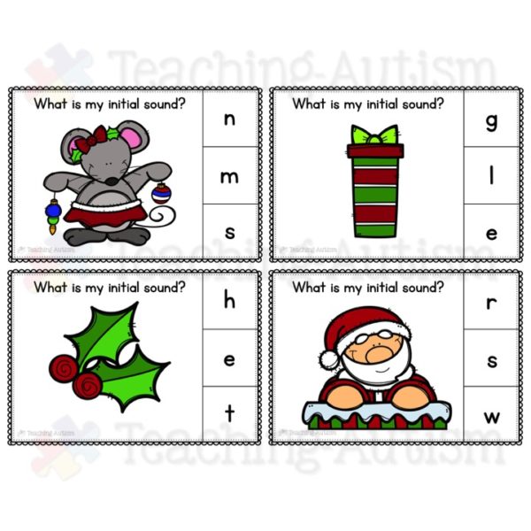 Christmas Initial Sound Task Cards