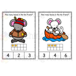 Autumn Ten Frame Task Cards