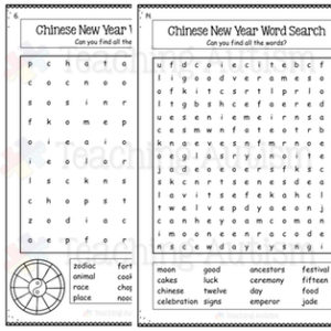 Chinese New Year Word Search