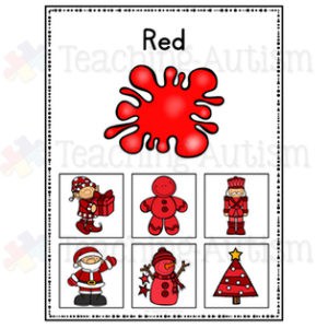 Christmas Colour Sorting Cards